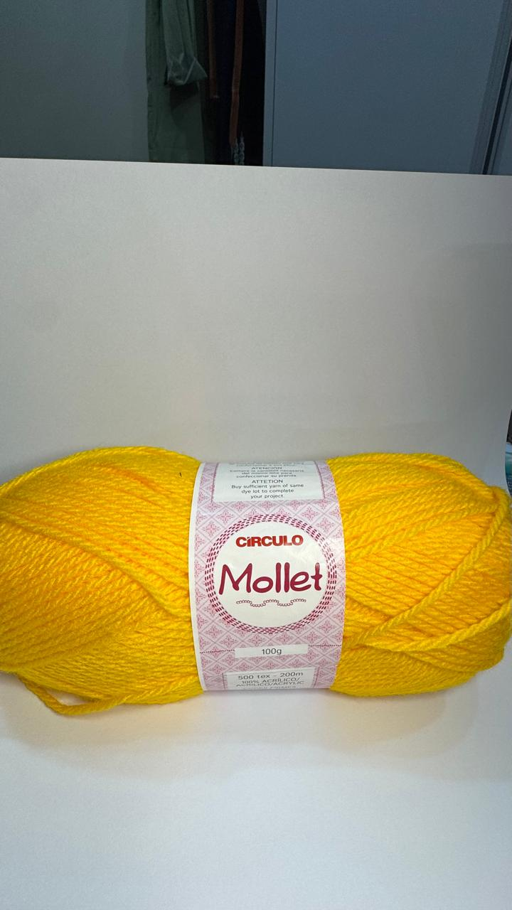 Lãs Círculo Mollet 100g  0318 Amarelo Ouro